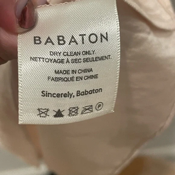 NWOT:🥂 Aritzia Babaton Encore Satin Slip Dress Mini Cowl Back Denude Ivory XXS - Picture 10 of 10